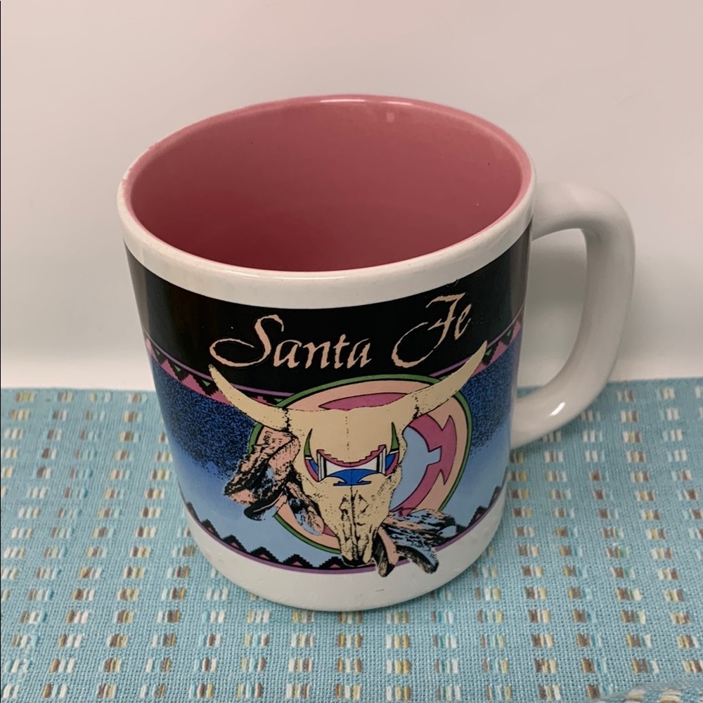 Santa Fe Pink and White Mug